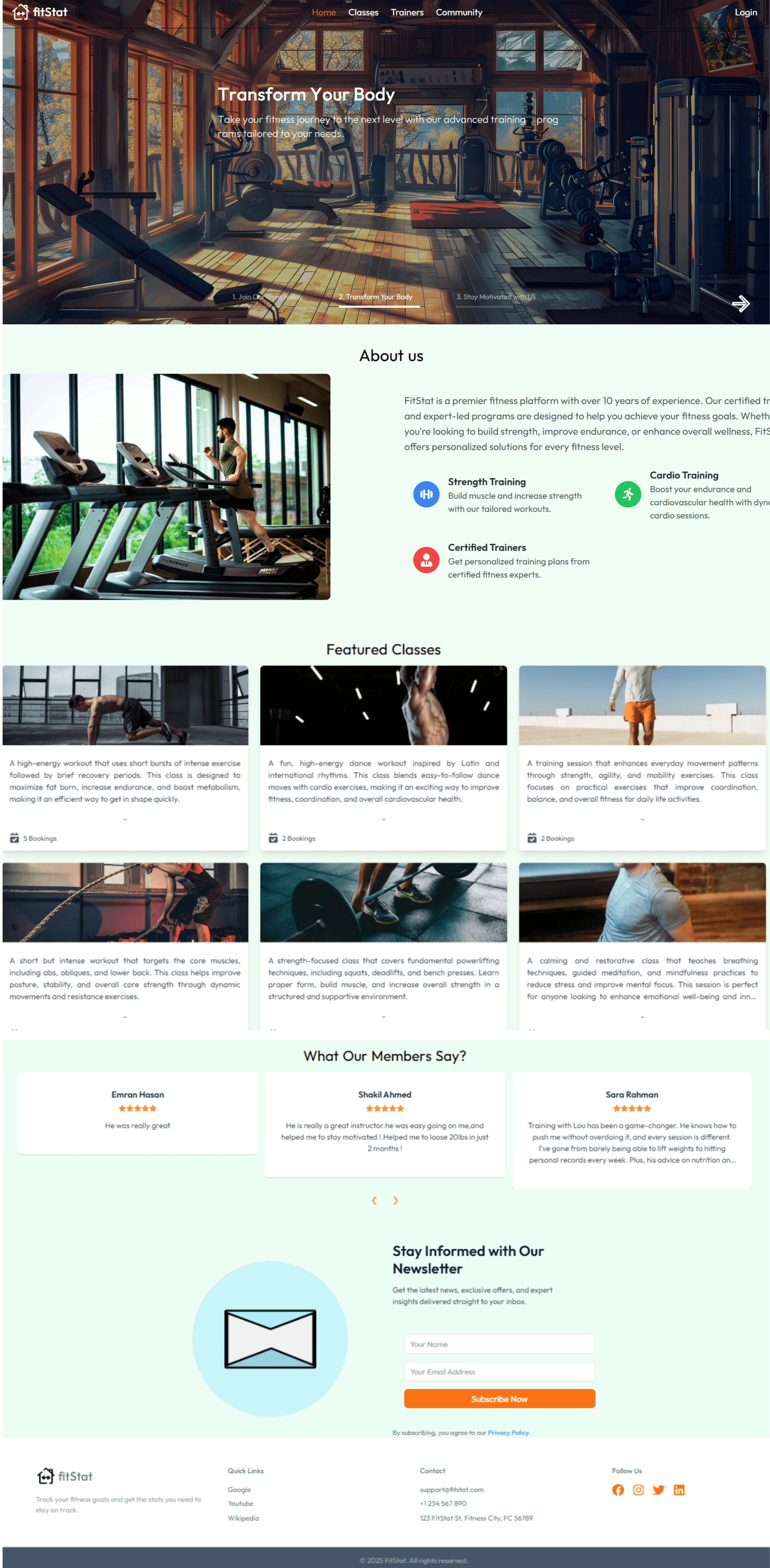 FitStat – Personal Training & Progress Tracker